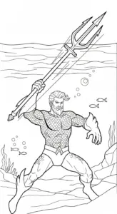 tải hình tô màu Aquaman không mất tiền