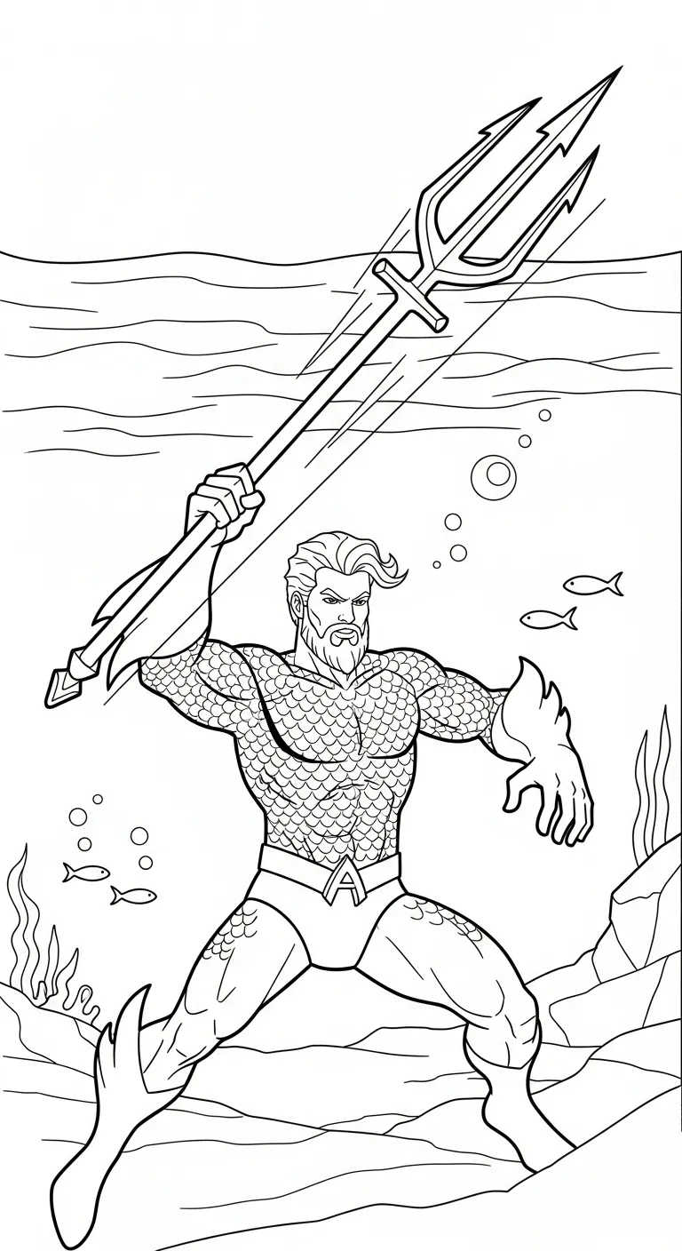 tải hình tô màu Aquaman không mất tiền