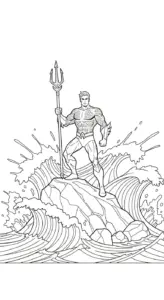 tải hình tô màu Aquaman cho bé 4 tuổi