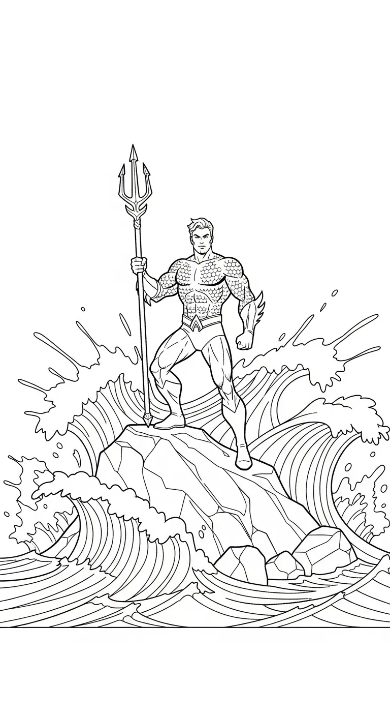 tải hình tô màu Aquaman cho bé 4 tuổi 1