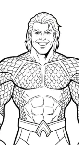 tranh tô màu Aquaman cho bé 7 tuổi