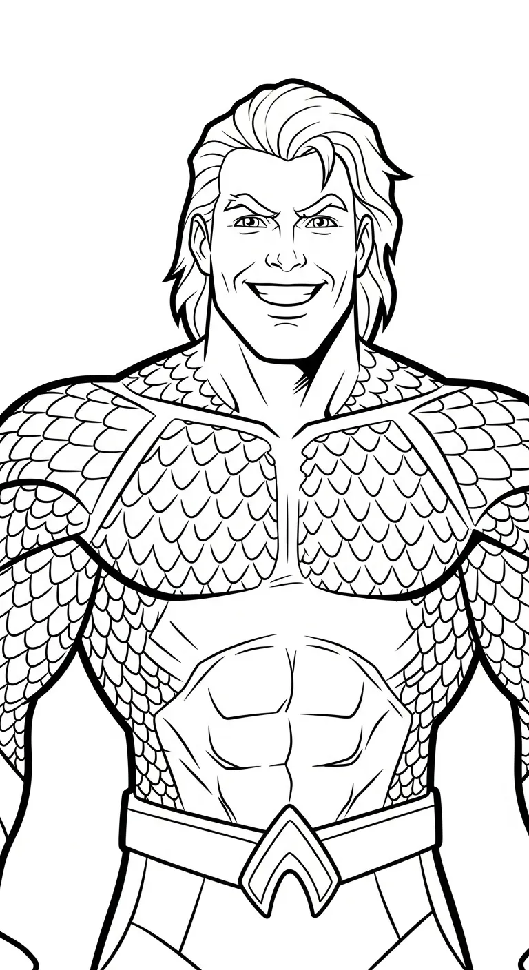 tranh tô màu Aquaman cho bé 7 tuổi