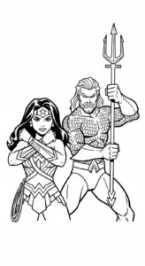 tải tranh tô màu Aquaman cho bé 8 tuổi