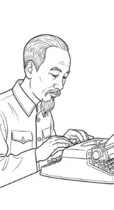 hình tô màu Bác Hồ miễn phí