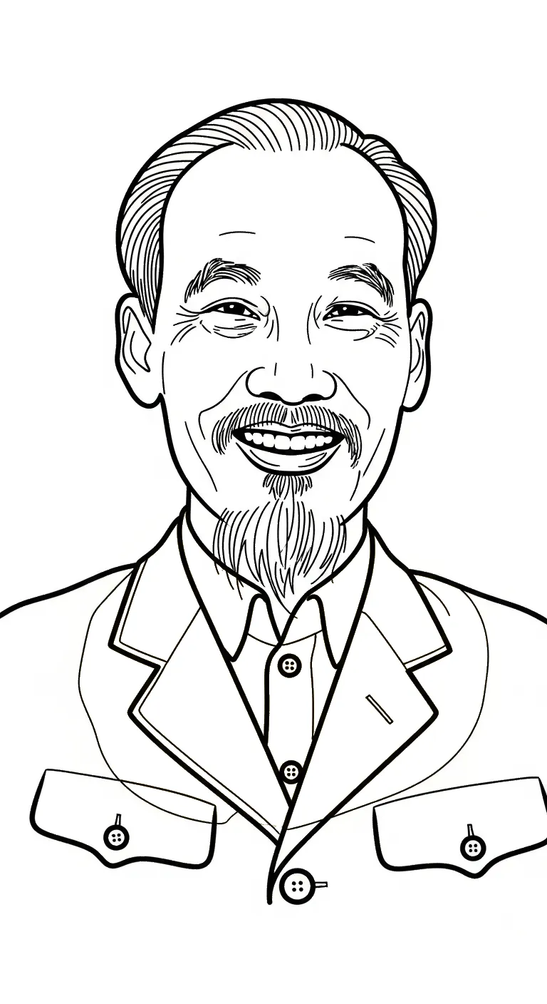 tải tranh tô màu Bác Hồ cho bé 7 tuổi