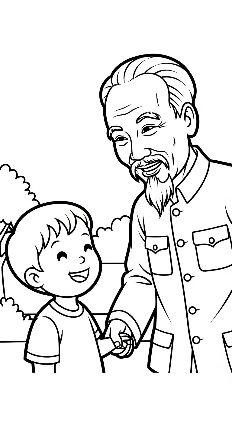 tải tranh tô màu Bác Hồ cho bé 3 tuổi
