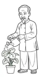 tranh tô màu Bác Hồ cho bé 7 tuổi miễn phí