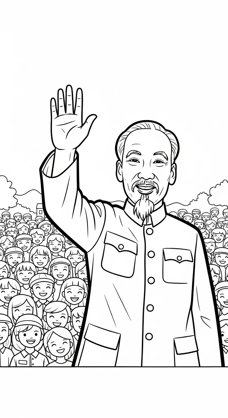 hình tô màu Bác Hồ cho bé tải về