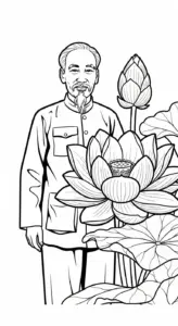 hình tô màu Bác Hồ rõ nét