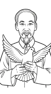 in hình Bác Hồ cho bé tập tô