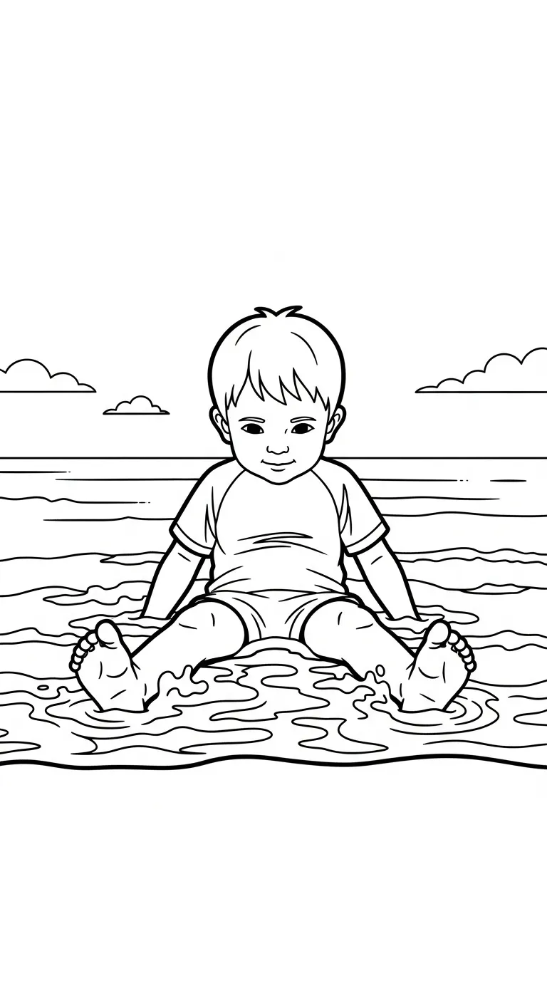 tải hình tô màu Bãi Biển cho bé 4 tuổi