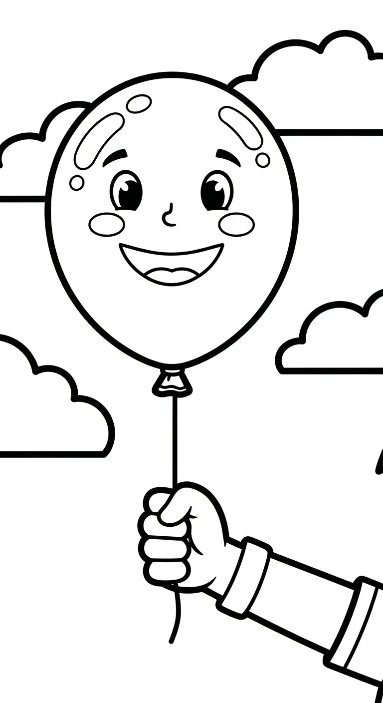 tải hình tô màu Tranh Tô Màu Bóng Bay cho bé 7 tuổi