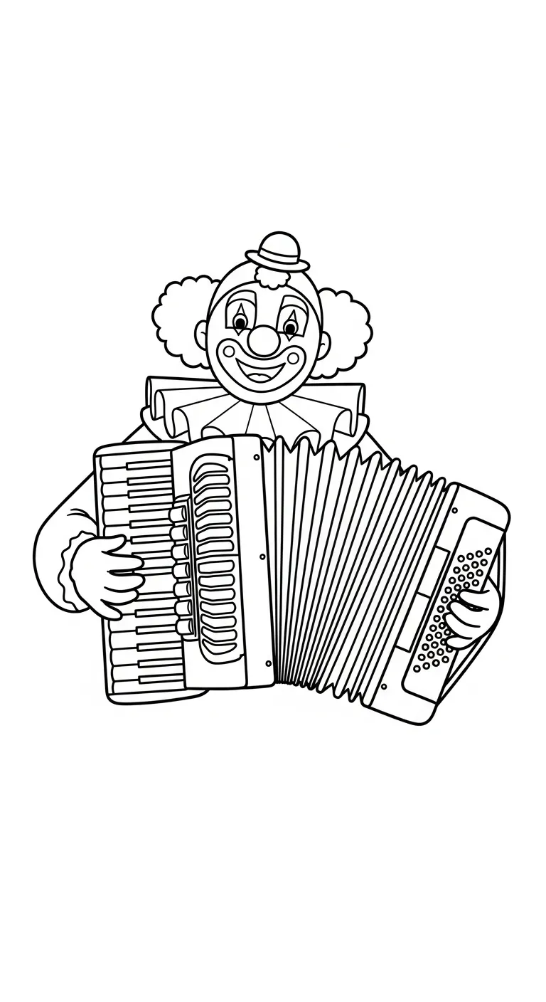 tải file hình tô màu Chú Hề