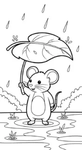 in hình tô màu Tranh Tô Màu Con Chuột cho bé 6 tuổi