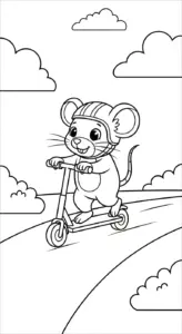 tranh tô màu Tranh Tô Màu Con Chuột cho bé