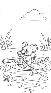 file pdf hình tô màu Tranh Tô Màu Con Chuột cho bé