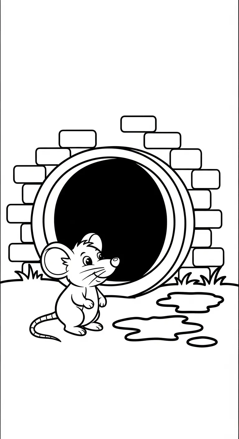 tranh tô màu Tranh Tô Màu Con Chuột cho bé 7-8 tuổi