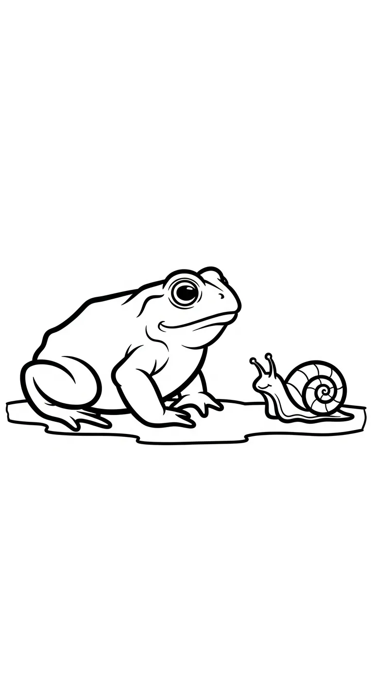 in hình tô màu Con Cóc khổ A4