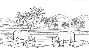 hình tô màu Tranh Tô Màu Hồ Nước pdf
