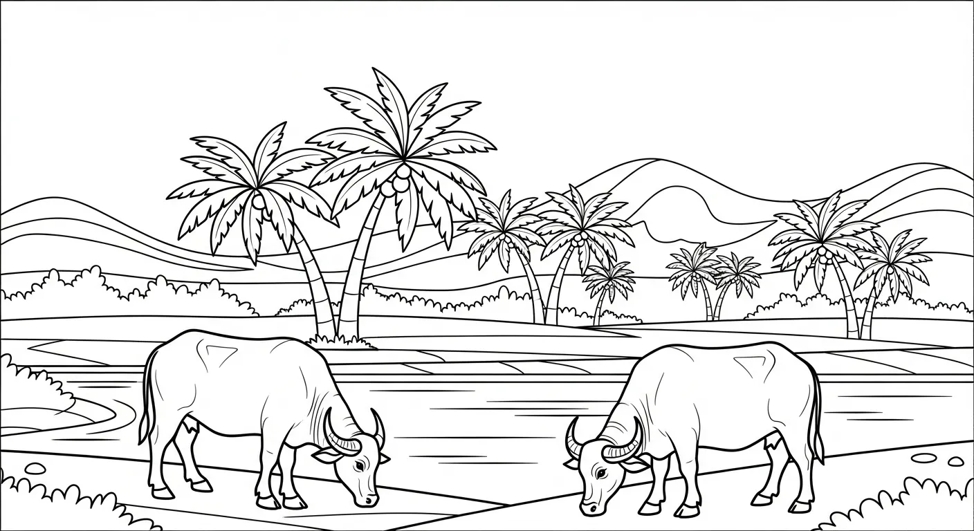 hình tô màu Tranh Tô Màu Hồ Nước pdf