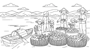 tải hình tô màu Tranh Tô Màu Hồ Nước