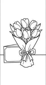 tranh tô màu Tranh Tô Màu Hoa Tulip in ngay
