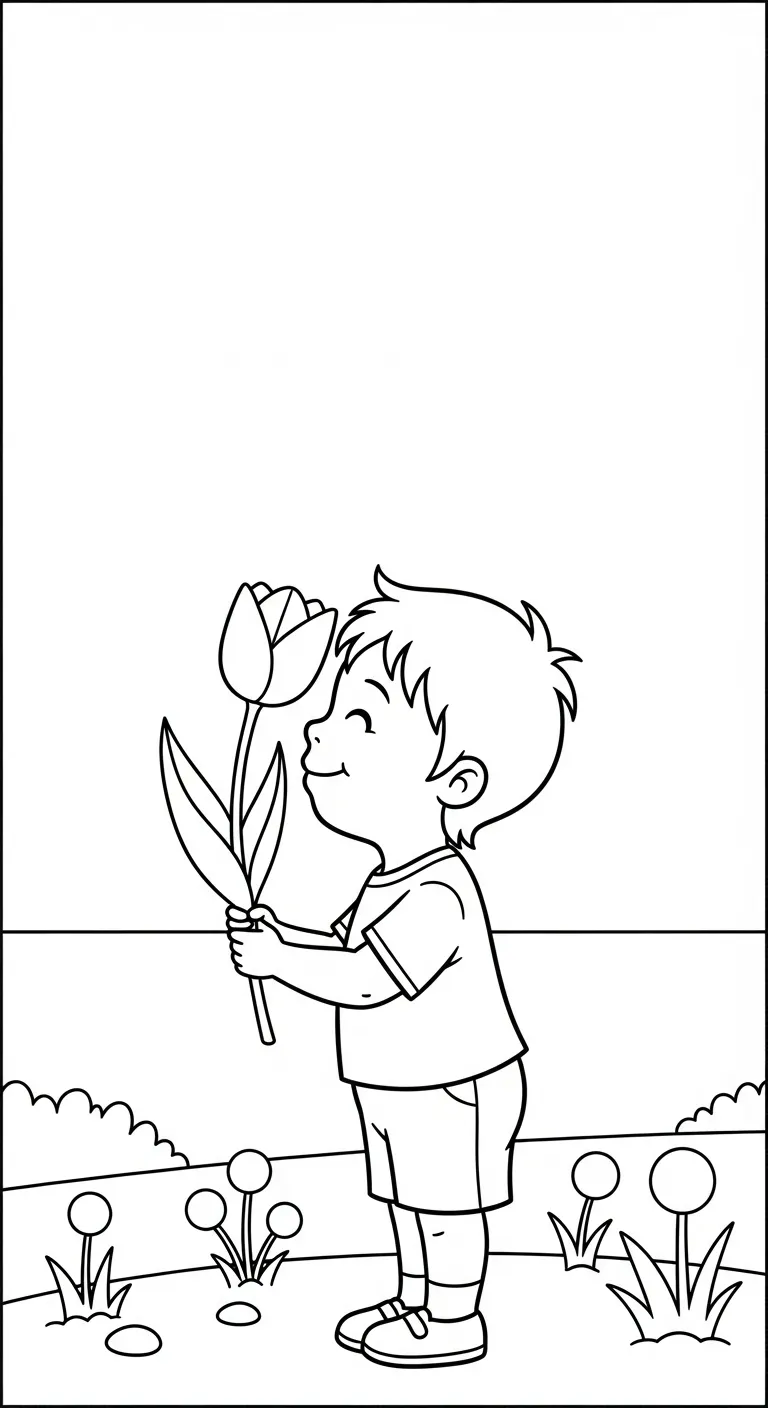 tải hình tô màu Tranh Tô Màu Hoa Tulip pdf