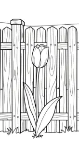 tranh tô màu Tranh Tô Màu Hoa Tulip cho bé 3 tuổi