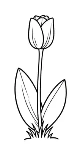 hình tô màu Tranh Tô Màu Hoa Tulip miễn phí