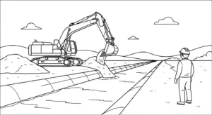 tải hình tô màu Tranh Tô Màu Máy Xúc cho bé 8 tuổi