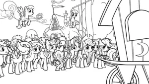 tranh tô màu My Little Pony cho bé 3 tuổi miễn phí