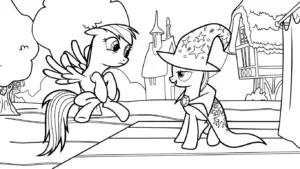 file pdf hình tô màu My Little Pony cho bé