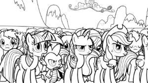 mẫu in hình tô màu My Little Pony cho bé