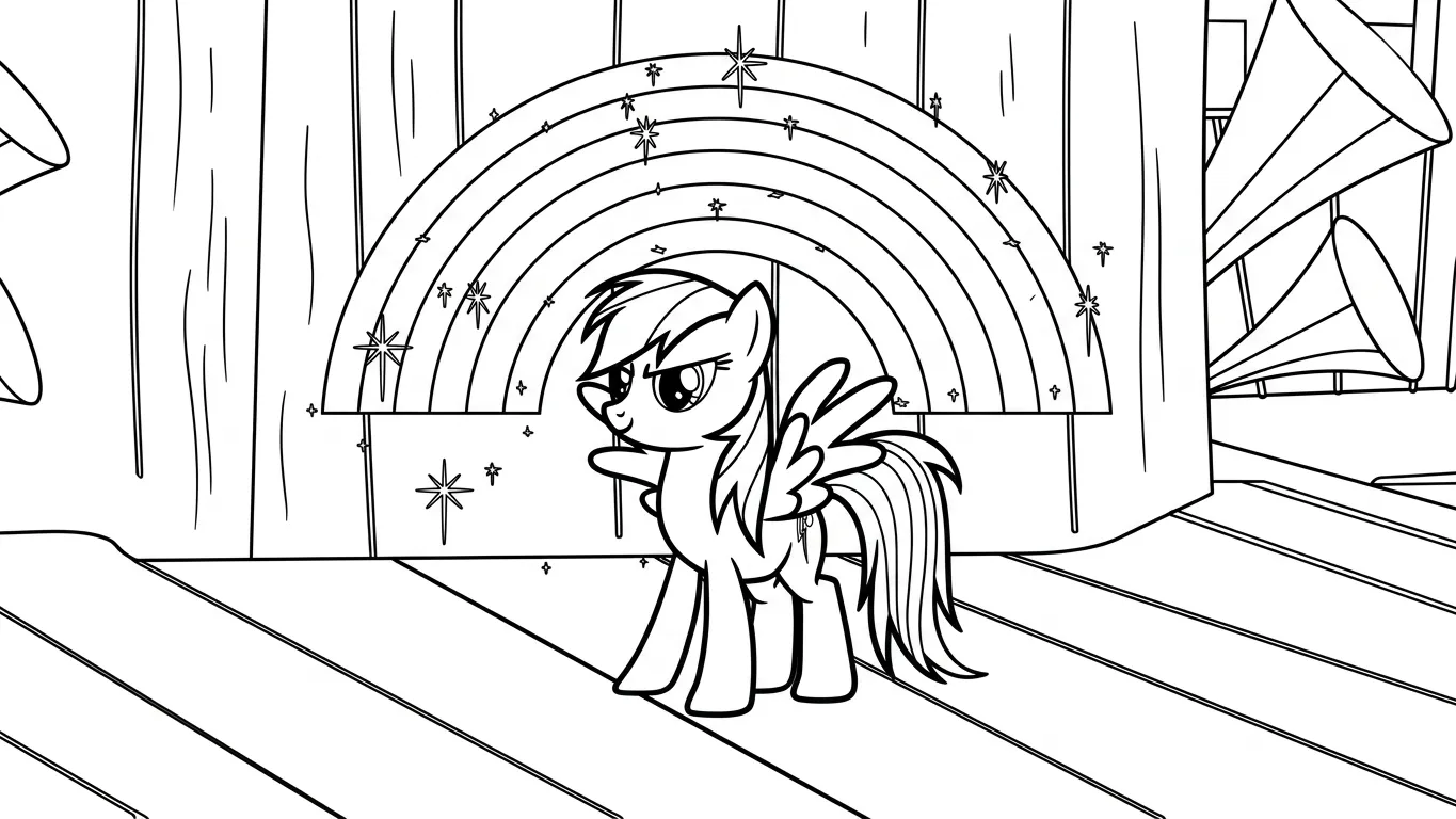 in hình tô màu My Little Pony cho bé