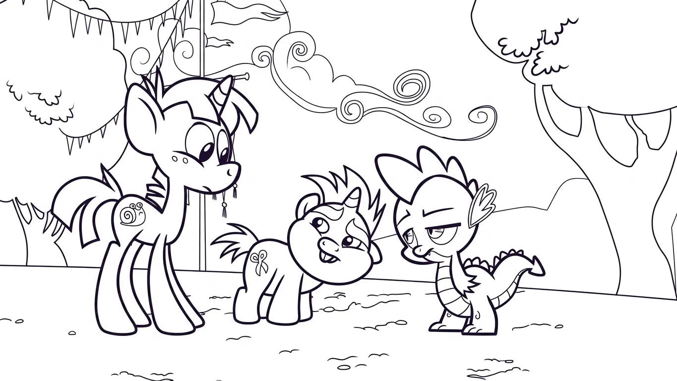 hình tô màu My Little Pony cho bé 7 tuổi