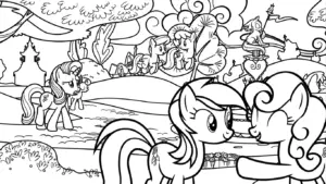 hình tô màu My Little Pony cho bé 4 tuổi miễn phí