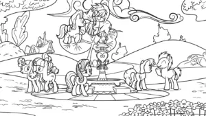 download hình tô màu My Little Pony miễn phí