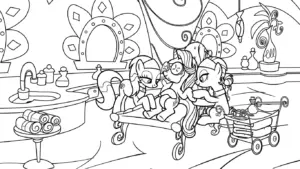 in tranh tô màu My Little Pony