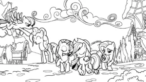 mẫu hình tô màu My Little Pony cho bé