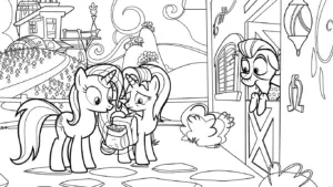 hình tô màu My Little Pony cho bé 8 tuổi