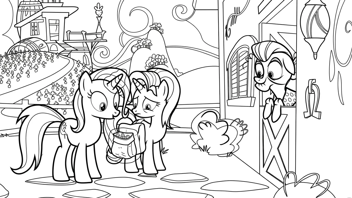 hình tô màu My Little Pony cho bé 8 tuổi