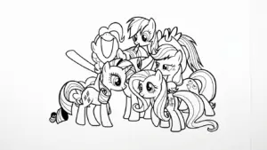 mẫu hình tô màu My Little Pony cho bé