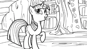 file tranh tô màu My Little Pony cho bé in