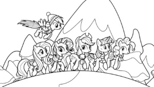 file tranh tô màu My Little Pony cho bé in