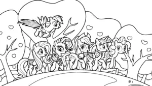 tranh tô màu My Little Pony cho bé đơn giản