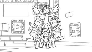 file hình tô màu My Little Pony cho bé in