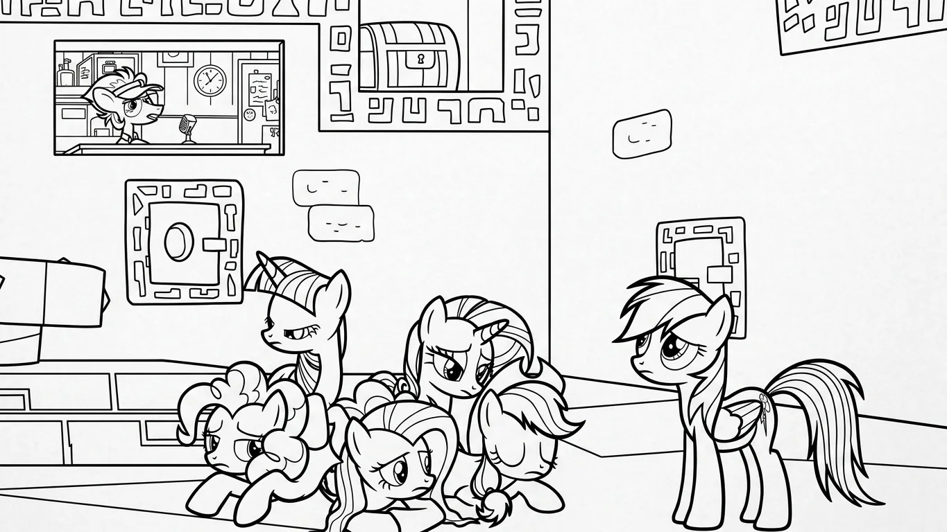 hình tô màu My Little Pony cho bé tải miễn phí