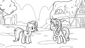 tranh tô màu My Little Pony cho bé 5 tuổi miễn phí