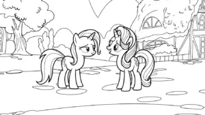 mẫu tranh tô màu My Little Pony cho bé