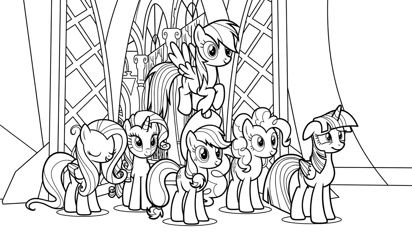 hình tô màu My Little Pony miễn phí 1